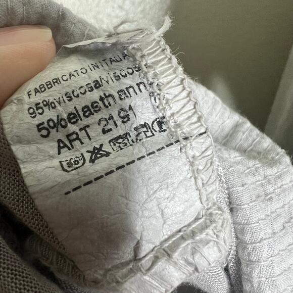 Scandal Made in Italy Tunic Top LARGE Gray Sequin Jersey Long Sleeve Scoop Neck - Picture 5 of 7